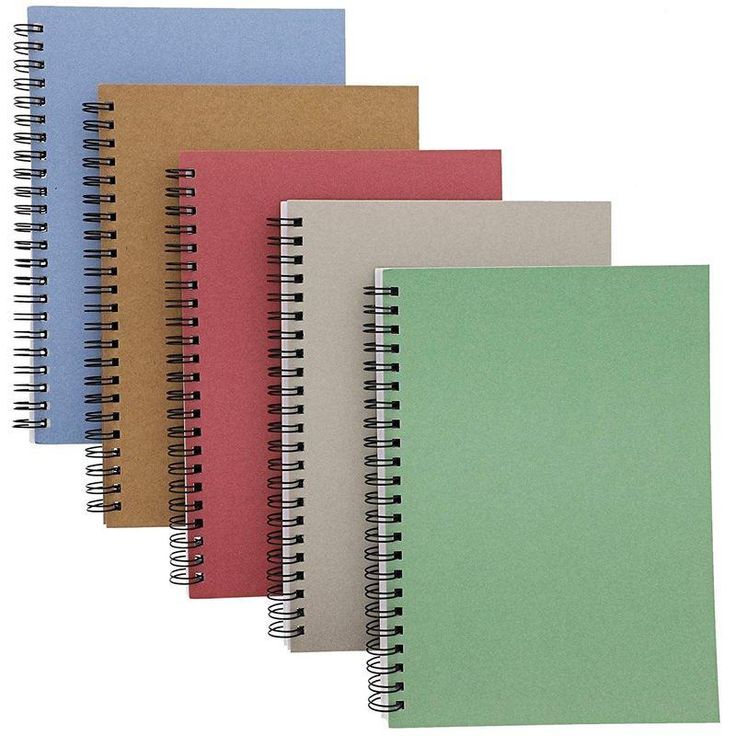 Spiral Notebook Journals (6 x 8 inches, 5-packs)