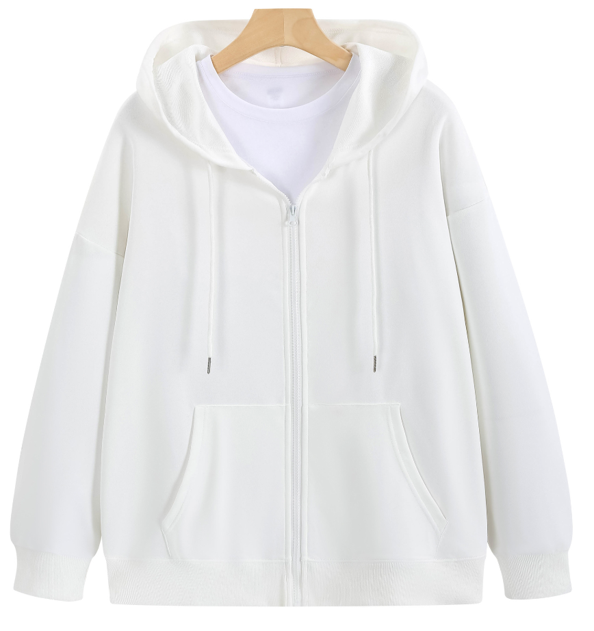 Cotton Long-Sleeve Zip Hoodies