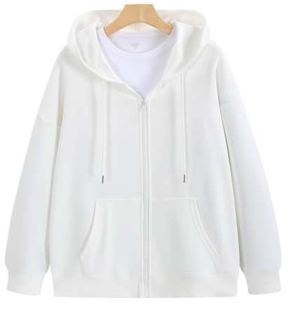 Cotton Long-Sleeve Zip Hoodies