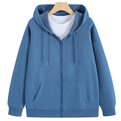 Cotton Long-Sleeve Zip Hoodies