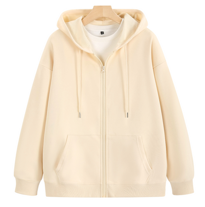 Cotton Long-Sleeve Zip Hoodies