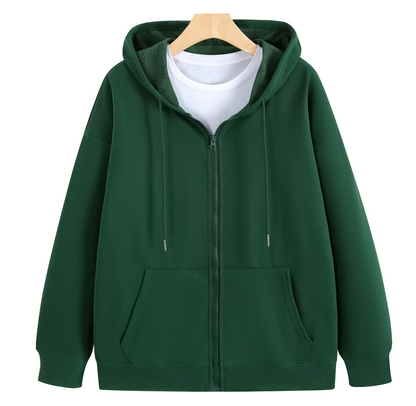 Cotton Long-Sleeve Zip Hoodies