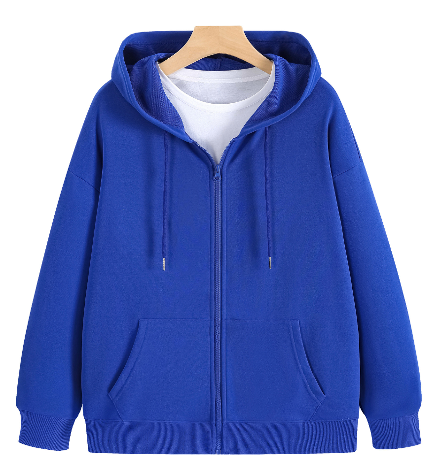 Cotton Long-Sleeve Zip Hoodies