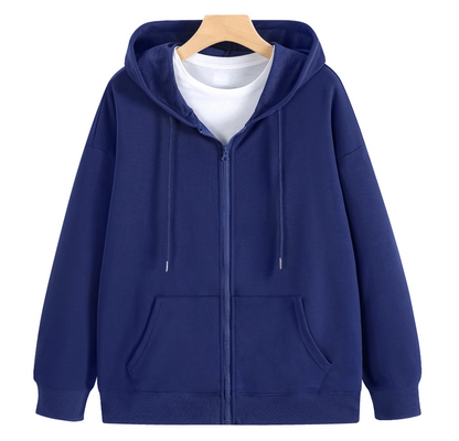 Cotton Long-Sleeve Zip Hoodies