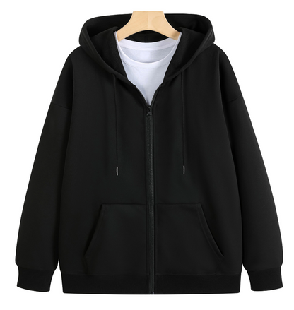 Cotton Long-Sleeve Zip Hoodies
