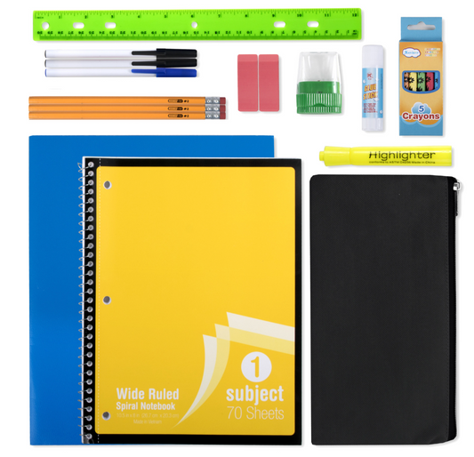 School Supply Kits - 16 Pcs