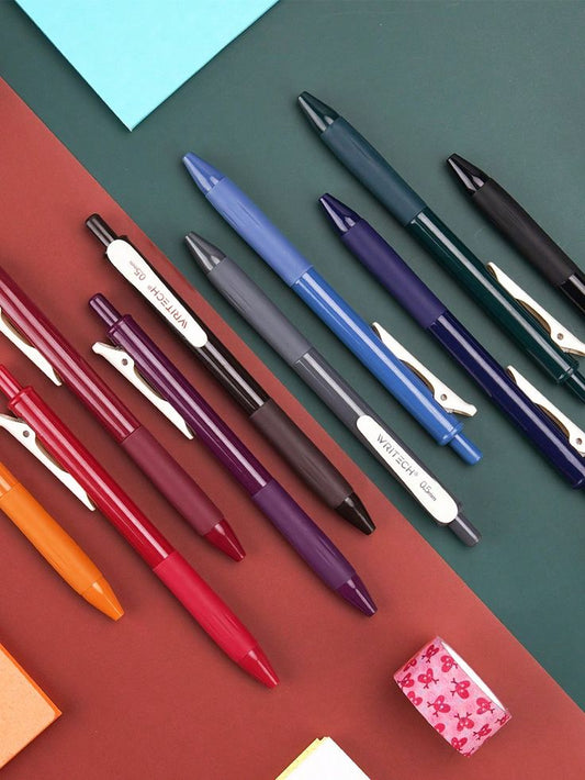 Retractable Gel Pens Quick Dry Ink Pens Fine Point 0.5mm (Color Ink)